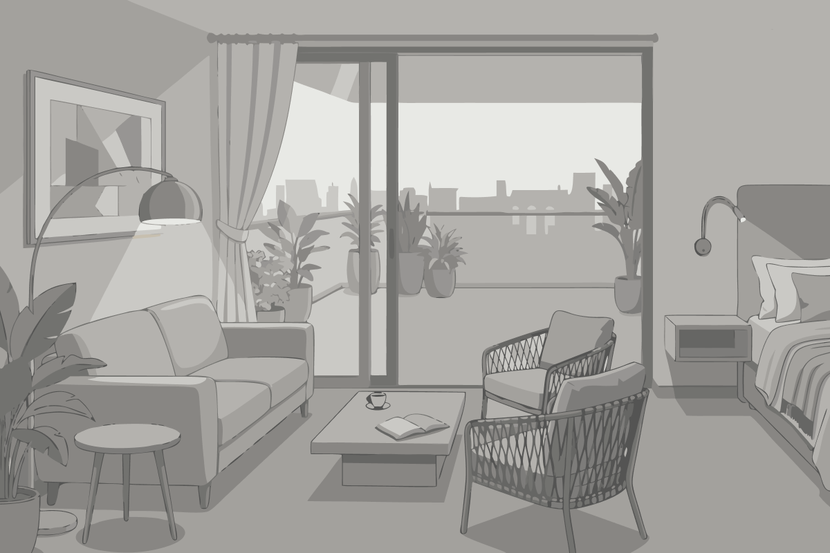 Tufa Terrace One Bedroom Skypool Butler Suite with Balcony Tranquility Soaking Tub